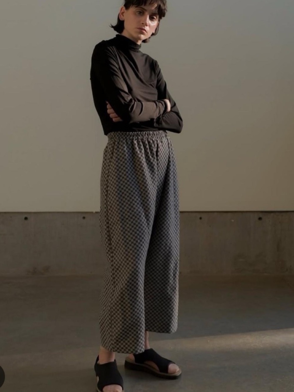 Reifhaus Nuria Pant in Charcoal Check